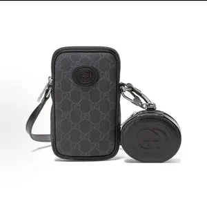 Pre-owned GUCCI leather Mini Bags GG Men's 2 in 1 Phone Bag| Daily Commute Must Have