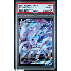 2021 Pokemon Sword & Shield Evolving Skies #075 PSA 10 FA/SYLVEON VMAX