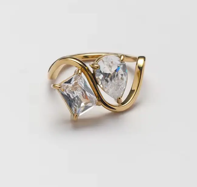 Double CZ Ring