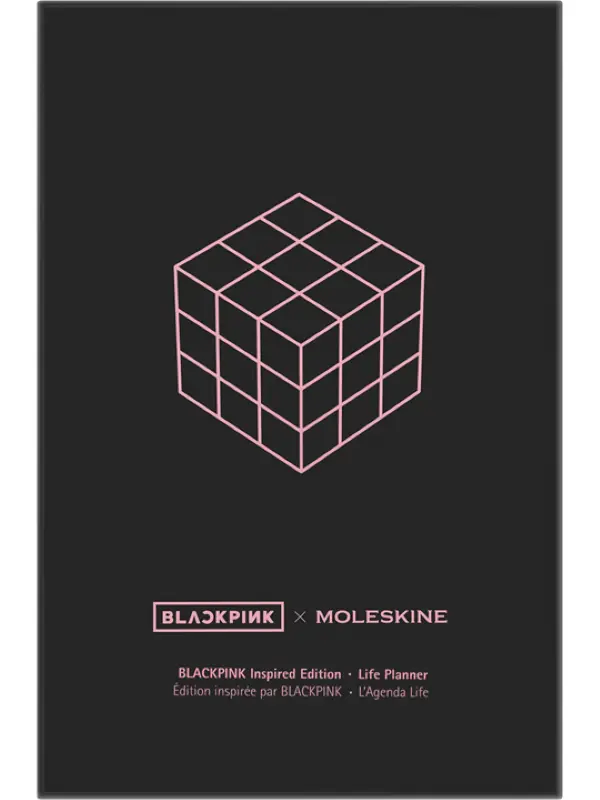 Moleskine x BLACKPINK Limited Edition Undated Daily Life Planner - Hard Cover, Large (5" x 8.25"), Ruled/Lined, Black, 240 Pages, Gift Box Included, Undated Daily Planner, Monthly Planner