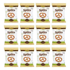 Unique Snacks Multi-Grain Splits Pretzel, Delicious Homestyle Baked Snack Bags, Vegan, OU Kosher, and Non-GMO Food, No Artificial Flavor, 2.12 Oz. Bag, Pack of 12