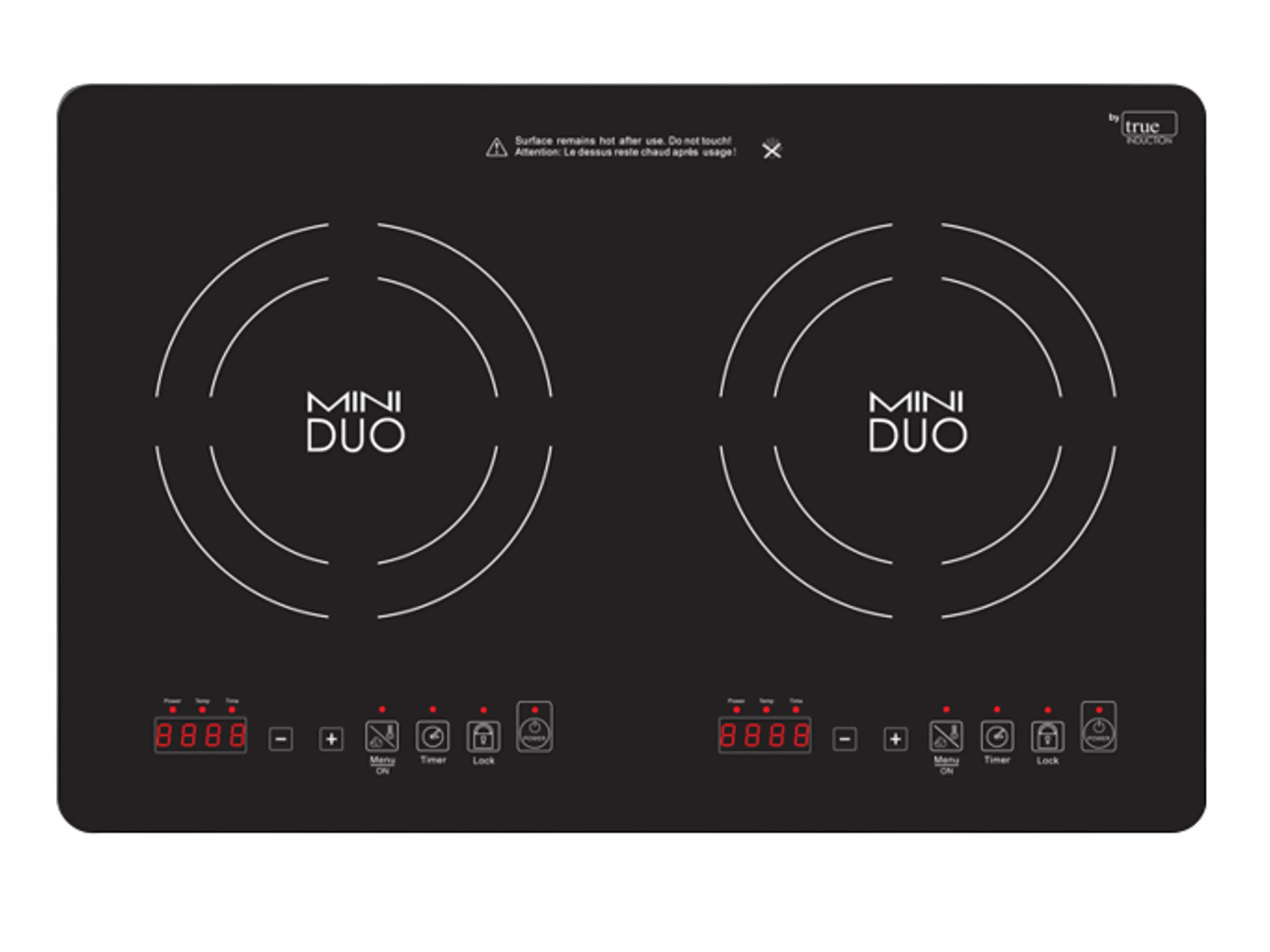 True Induction MD-2B Double Burner Induction Cooktop UL858 Certified 1750W Built-In or Portable