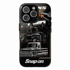 Snap-on Rugged Phone Case - Trucks and Tools Theme, Automotive Gift, Father's Day Present, Durable Protection, Car Lover AccessoriesSuitable for iPhone 17-11 Pro Max/Plus and  Samsung Galaxy S23-25