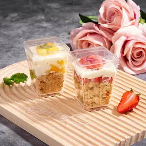 Plastic Dessert Cups, Mini Desserts Cup, Mousse Cup, Pudding Cup, Fruit Cup, Ice Cream Cup, Disposable Plastic Cup