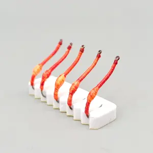 5 Bionic Red Worm/Earthworm/Fly Lures for Lure Fly Fishing