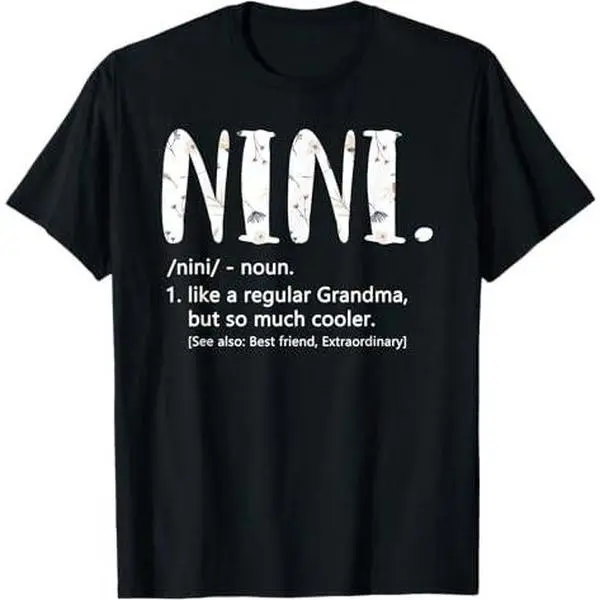 Nini Shirts for Women Mothers Day idea Cute Grandma Nini T-Shirt