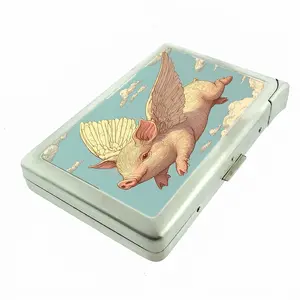 When Pigs Fly Metal Wallet case with Built in Lighter