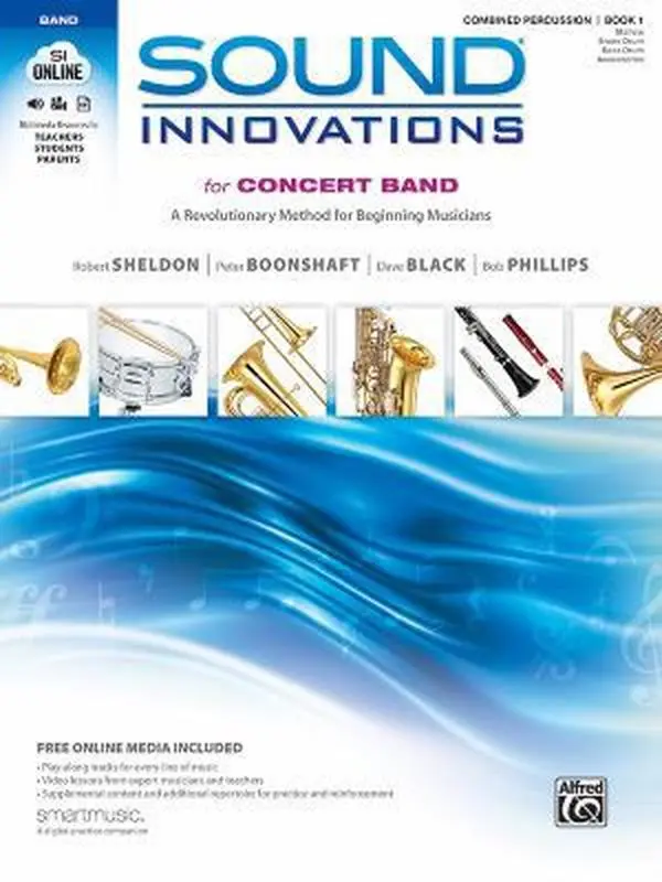 USED Book - Sound Innovations for Concert Band, Bk 1: A Revolutionary Method for Beginning Musicians (Combined Percussion), Book & Online Media [With CD (Audio) a by Sheldon, Robert (Paperback) - english