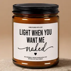 MAKEAGIFT Light Me When You Want Me N Candle, Funny Anniversary Gifts for Boyfriend, Husband -  Valentines Day Gifts for Him