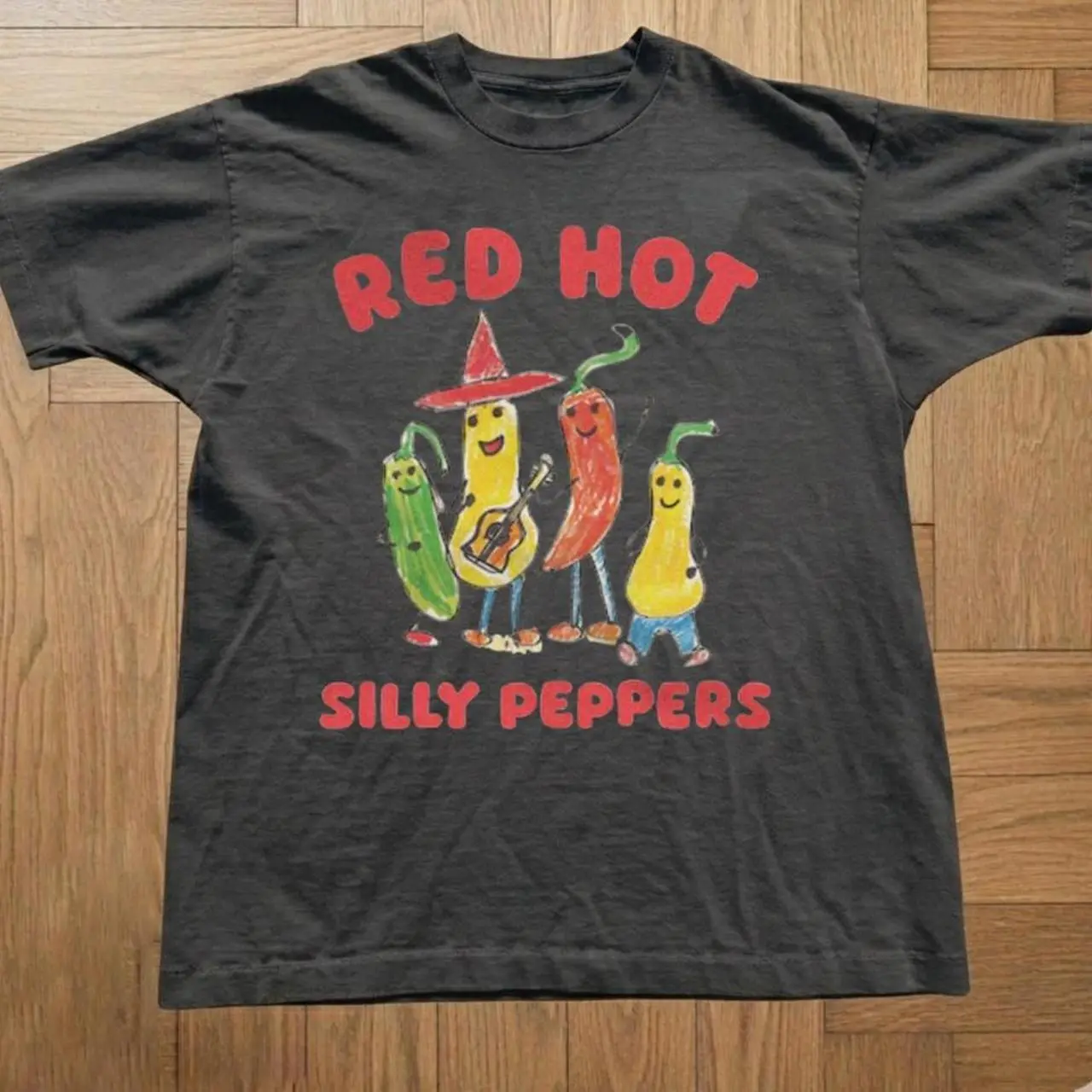Funny Red Hot Silly Peppers Shirt, Cute Chili Pepper Graphic Tee, Food Pun T-Shirt, Funny Veggie Shirt, Gift for Food Lovers, Unisex Vintage Tee Womenswear Top