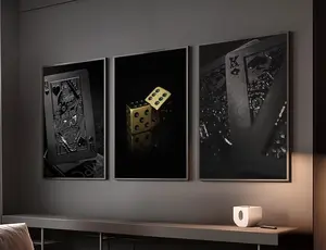 Playing Card Wall Art Fashion Poster Luxury Designer Wall Art Glamour Posters Vogue Style Prints Décor(Poster only frameless)