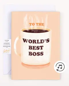 Endless Best Boss Card With Glitter