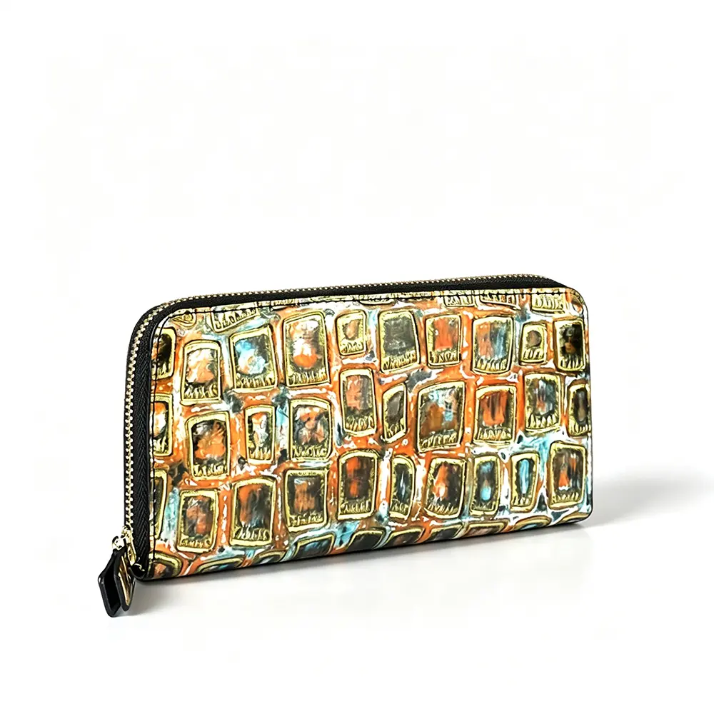 Retro Embossed Women’s Hand Wallet, Glossy Elegant Large Capacity Clutch Fits Cell Phone, Independent Coin Pockets for Cards, Cash & Documents, Versatile for Commute, Dinner Parties, Perfect Holiday Gift for Ladies