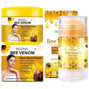 ROZINO  Face Neck Cream & Stick - Moisturizing Hydrating Lift Smooth Dual Purpose Skincare Solution for Face and Neck