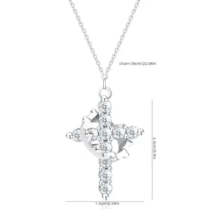 Rotating Crown Cross  18K Gold/Silver Plated Necklace nickel-free, Adjustable Chain, Trendy Rhinestone Pendant for Women & Men, Perfect for Party & Daily Wear non-tarnish faith  based  jewelry yoshiki  cross  necklace Christmas Gift