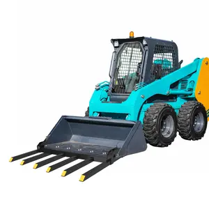 Heavy Duty Clamp-On Pallet Forks, 4000 LBS Capacity, Universal Attachment for Skid Steer, Tractor & Loader Bucket, Fits Up to 60" Buckets, Easy Install for Material Handling