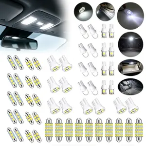Car LED Interior Light Kit - Error-Free 6000K Xenon White Bulbs for Dome, Map, Glove Box & Trunk - Universal Fit for Family Cars, SUVs & Trucks - Easy Installation Upgrade-YY0