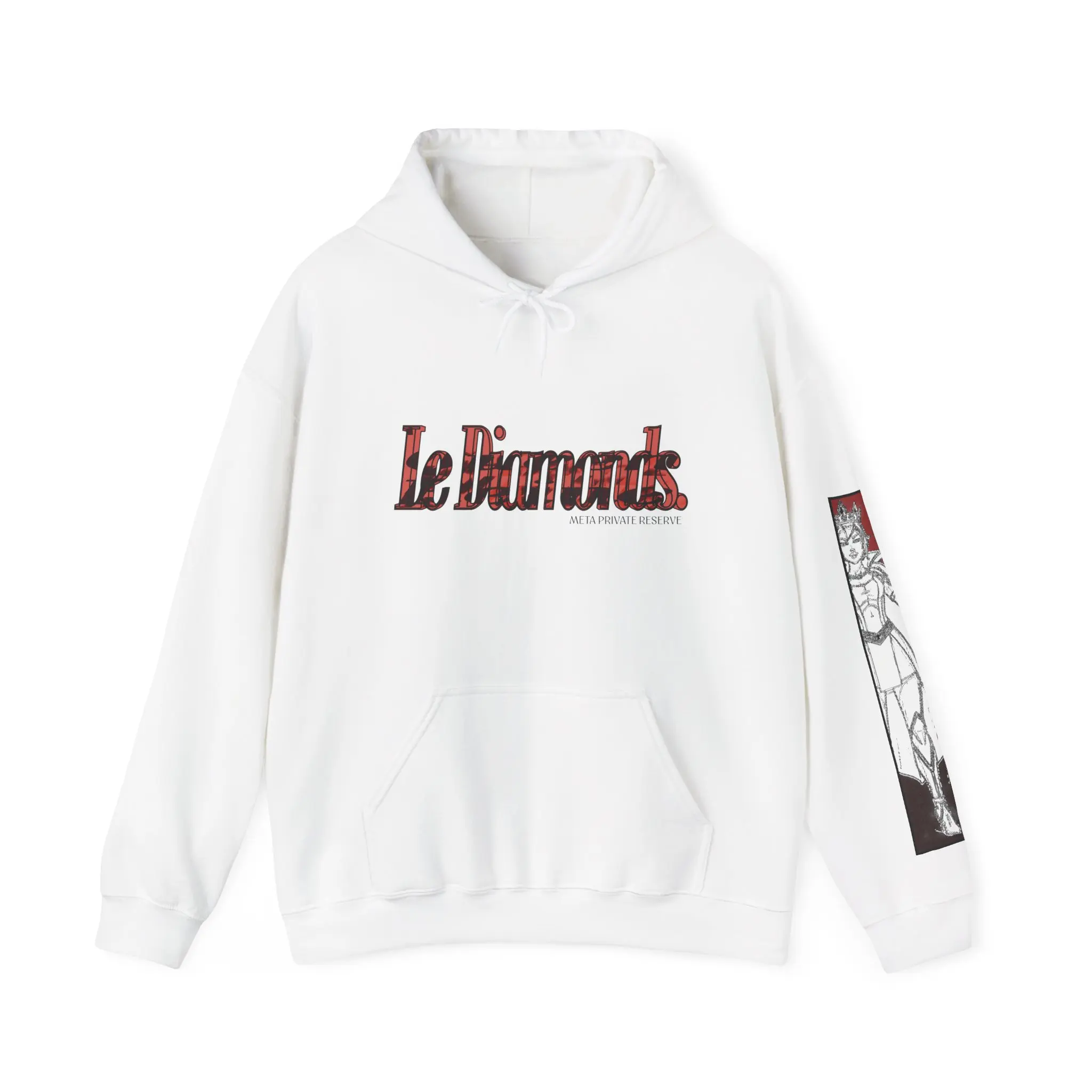 Le Diamonds. Queen of Diamonds Playing Card Hoodie
