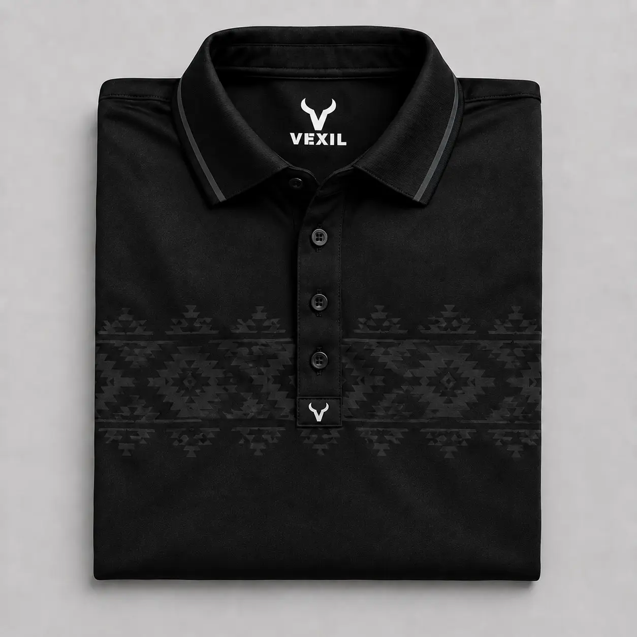Vexil Brand - Polo - Black Shadow Aztec