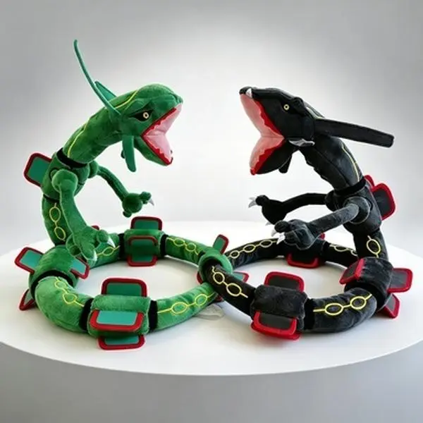 Shiny Rayquaza Plush Soft toyDall 80cm- Fluffy Stuffed Animal Doll, Cute & Huggable Collectible Plushie for Kids & Fans, High-Quality Soft Toy Gift。