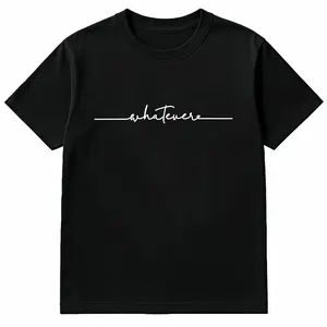 Whatever Minimalist Cursive Graphic T‑Shirt, Unisex Crewneck Short‑Sleeve Tee