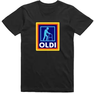 [100% Cotton] Mens Funny T-Shirt Oldi Parody Gift For Dad Regular Fit  Golf Gift T-Shirt For Men and Women