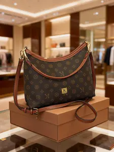 High-End Women's Bag 2026 New Trendy Fashion Print Crossbody Bag, Moon Crescent Single Shoulder Bag, European and American Style Fashion Handbag