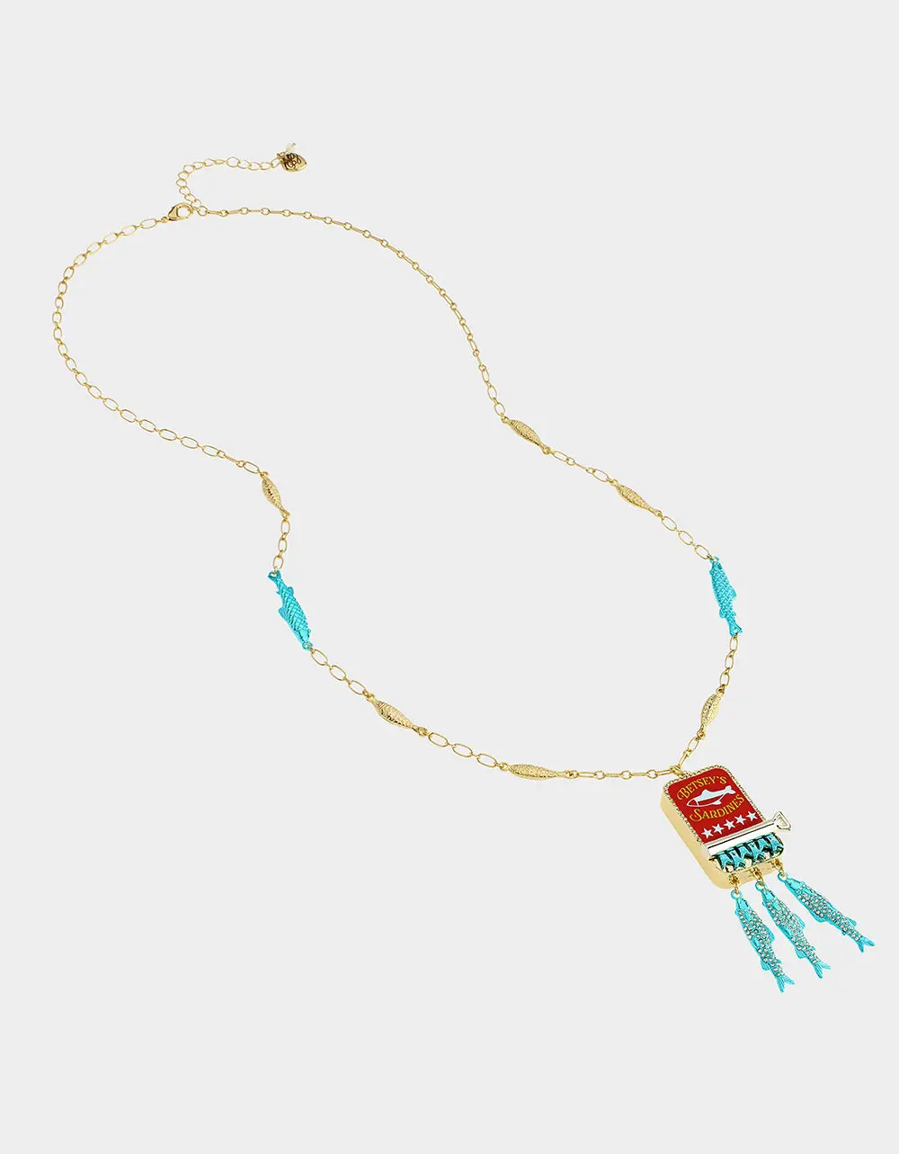 SARDINES LONG PENDANT NECKLACE BLUE