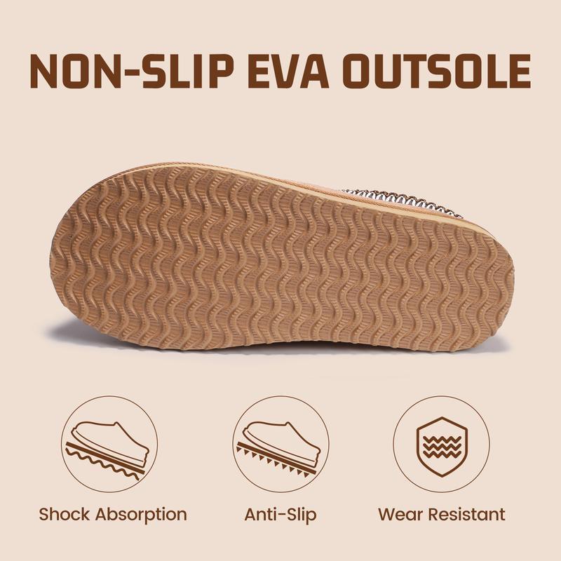 Women's Slippers Fuzzy Cozy Short Ankle Shoes Indoor and Outdoor Mules Furry Warm House Slippers for Woman Cute Fluffy Clogs Chestnut(Rain Shoes & Covers)Gift