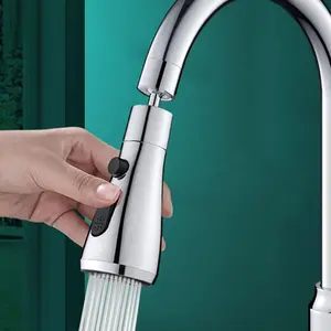 360 Degree Rotatable 3-function Bathroom Faucet Sprayer, Handheld Shower Head with Anti-splash Nozzle, Water Saving Shower Head for Bathroom Kitchen Dormitory Hotel, Water Saving Technology