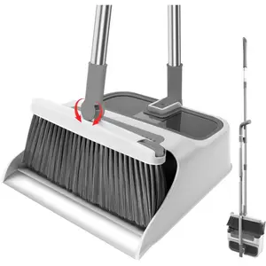 Broom with Dustpan Combo Set,51" Adjustable Long Handle,Broom and Dustpan,Durable & Versatile,All-in-One Effortless Cleaning for All Floors