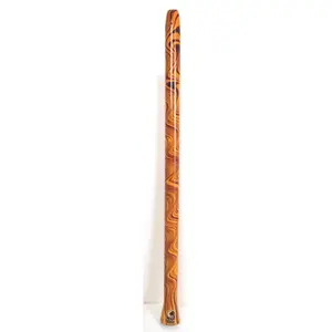 212 MAIN Toca Duro Didgeridoo - Orange Swirl Design, Lightweight, Includes Musical Instrument Accessories