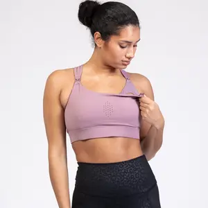 Running Nursing Sports Bra (Lavender Smoke)