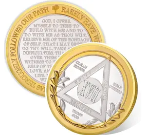 1-30 Year Victory Path 17 Year Sobriety Coin, Affirmation AA Chips, Addiction Recovery Seventeen Years Sober Medallions, Celebrating Anniversary Token, Alcoholics Anonymous Sobriety Gifts for Men Women