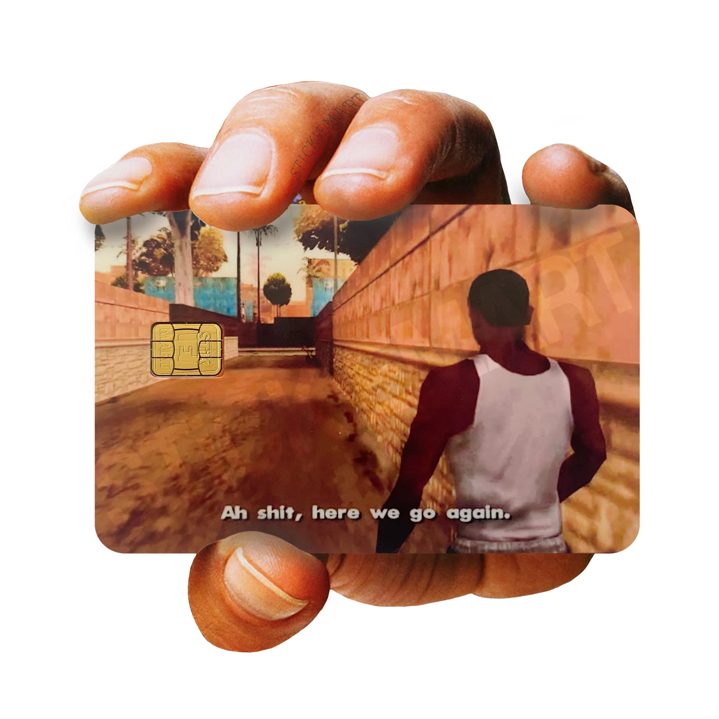 STiCKiEMART CARL SAN ANDREAS CARD SKiN With Applicator