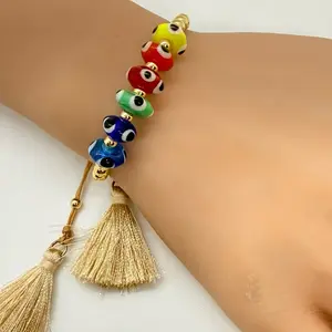 Handmade Evil Eye Beaded Bracelet - Captivating Design for Unique Accessories & Versatile Fashion Statement