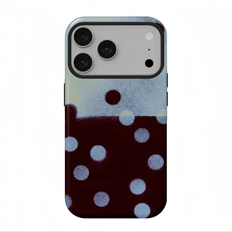 Dark brown two-tone polka dot iPhone case, suitable for iPhone17 ProMax, 16Pro, 15, 14, 13, 12, phone cases, double-layer protective case, smartphone case, a gift for girls - TikTok Shop Dark brown two-tone polka dot iPhone case, suitable for iPhone17 ProMax, 16Pro, 15, 14, 13, 12, phone cases, double-layer protective case, smartphone case, a gift for girls - TikTok Shop