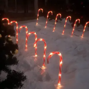 45 LED Candy Cane Solar Lights Outdoor for Christmas