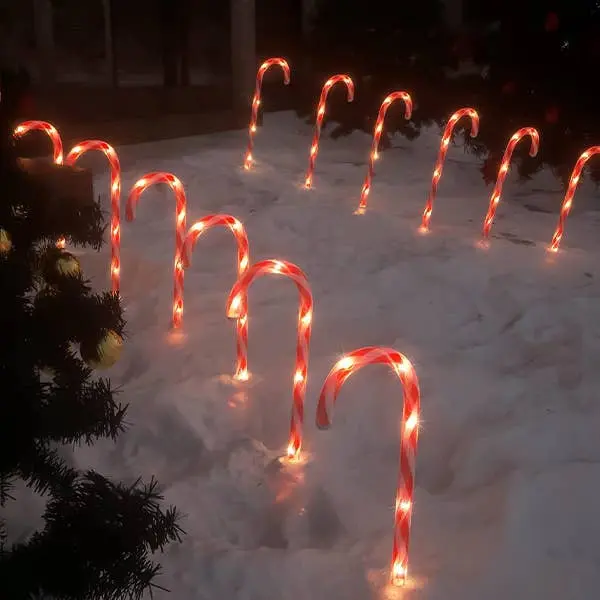 45 LED Candy Cane Solar Lights Outdoor for Christmas Decoration Holiday 45 LED Candy Cane Solar Lights Outdoor for Christmas Decoration Holiday