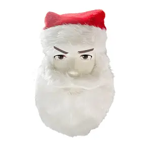Christmas Decoration Supplies, Santa Claus Hat with Mustache, Christmas Hat for Kids and Adults, Festive Holiday Accessories
