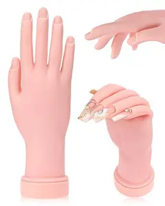 Practice Hand for Acrylic Nails Soft Touch Mannequin Hand for Nails, Flexible and Bendable Fake Hand for Nails for Nail Art Beginners