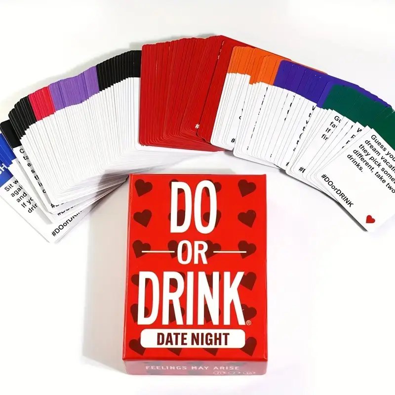 Do or Drink Date Night 250 Card Couples Drinking Game, Party Table Game, Party Board Game, Drinking Board Games, Fun Adult Party Activity, Ideal for Celebrations & Gatherings