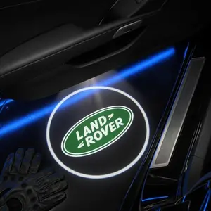 2 Pcs Range Rover Carbon Fiber Welcome Light Set, Car Door Projection Lamp, Laser Decorative Floor Light (batteries Not Included)