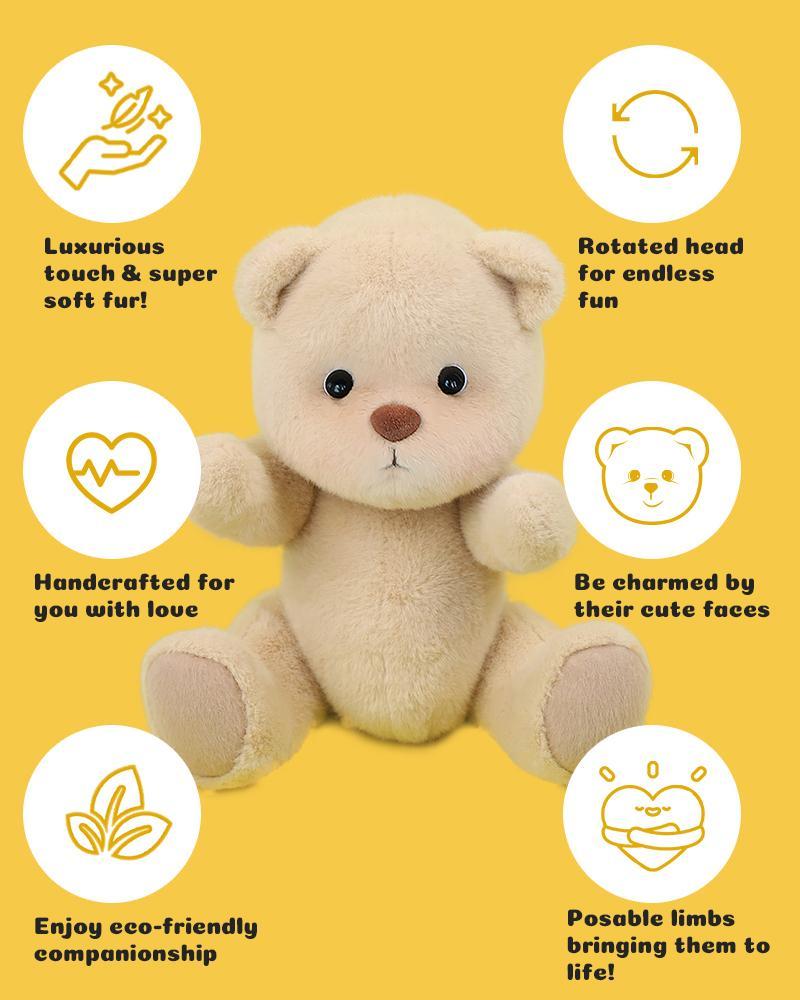 Getahug Elk Bear Handmade Jointed Teddy Bear | Christmas Plushies Toy with Exquisite Outfit, Cuddle Warmth,Teddybear Stuffed Animal, Little Gifts for Girls Interactive Realistic Bunny Durable Soft Fluffy