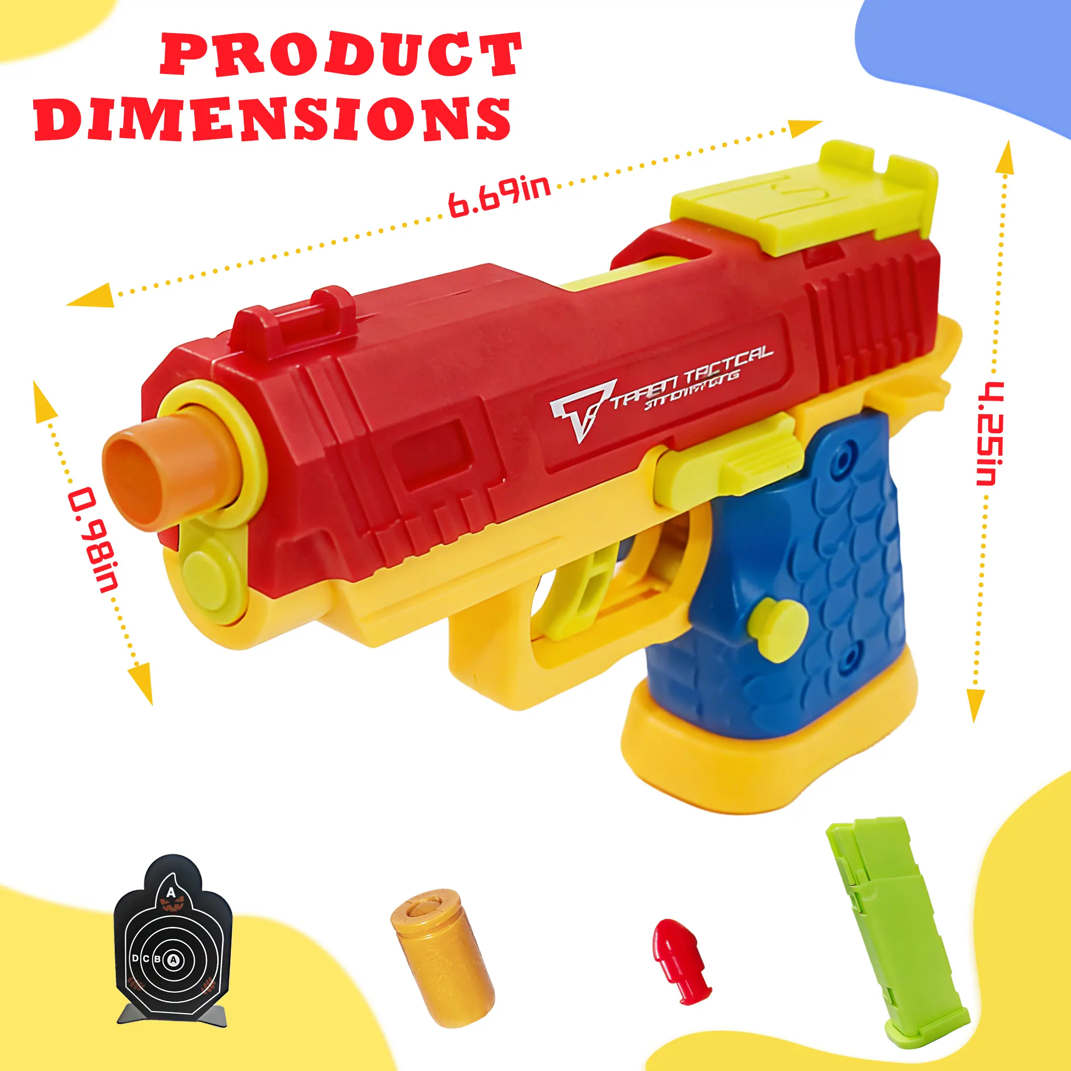 Pocket Soft Dart Blaster for Kids | Mini TTI 2011 Auto Shell Eject Toy | Safe for Small Hands | Fun Educational Play | Ideal Birthday Gift for Boys Continuous Firing Soft-Shoot Pistol