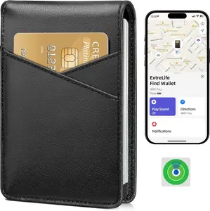 ExtreLife Mens Wallet with Smart Tracker, Genuine Leather Bifold Wallet, Works with Apple Find My, 10 Card Slots, Money Pocket, ID Window, RFID Blocking, GPS Wallet Tracker（only IOS) SummerWins DealsforYouDays
