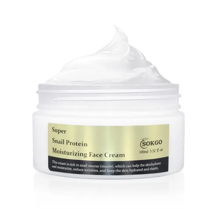 Sokgo Snail Mucin Cream, Revitalizing Hydrating Moisturizer for All Skin Types, Enriched with Snail Extract for Radiant Smooth Skin Ideal for Dry and Dull Complexions