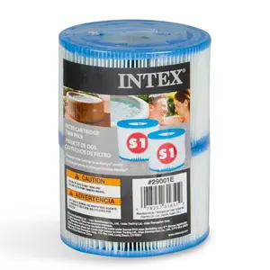 Intex 29001E PureSpa Type S1 Easy Set Spa Filter Replacement Cartridges, 2 Pack
