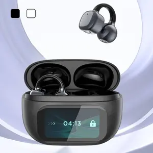 Ear Clip-on Smart Color Screen Intelligent Translation HeadsetLED DISPLAY – Built-in digital screen provides real-time battery status
