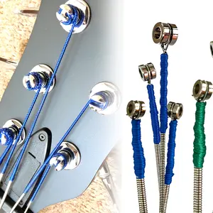 Bass String Set With 2 Guitar Picks Long Wrap Around Bass String High-Carbon Steel Core 45100/545125 String with No.6 Bigger Ball End